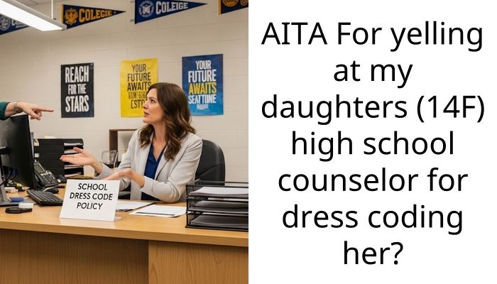 AITA For yelling at my daughters (14F) high school counselor for dress coding her?