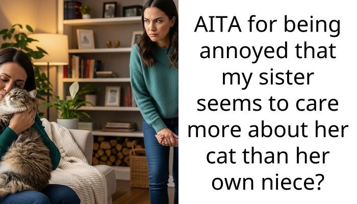 AITA for being annoyed that my sister seems to care more about her cat than her own niece?