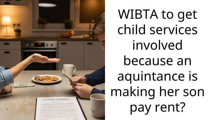 WIBTA to get child services involved because an aquintance is making her son pay rent?