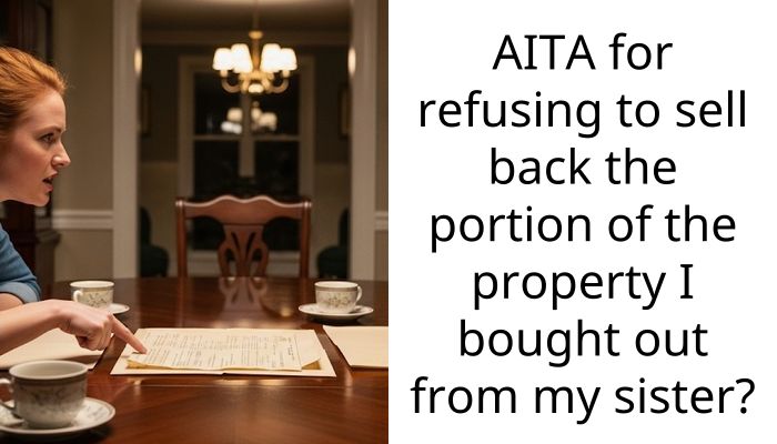AITA for refusing to sell back the portion of the property I bought out from my sister?