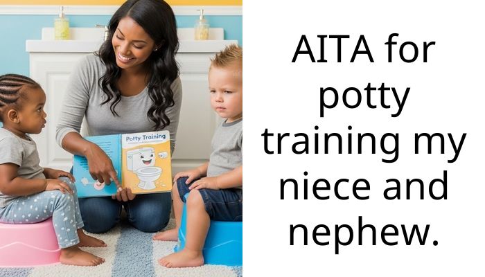 AITA for potty training my niece and nephew.