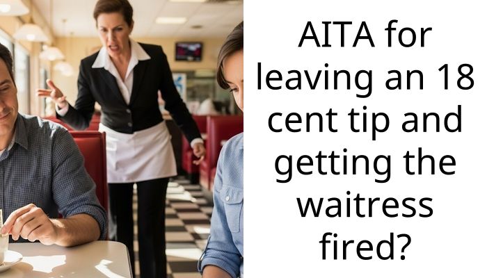 AITA for leaving an 18 cent tip and getting the waitress fired?