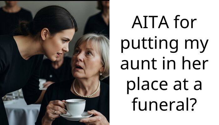 AITA for putting my aunt in her place at a funeral?