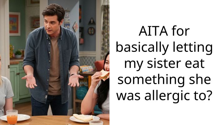 My sister ate my cake and had an allergic reaction, now my mom is blaming me