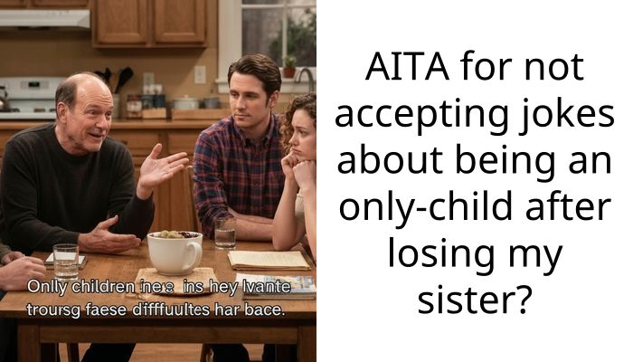 AITA for not accepting jokes about being an only-child after losing my sister?