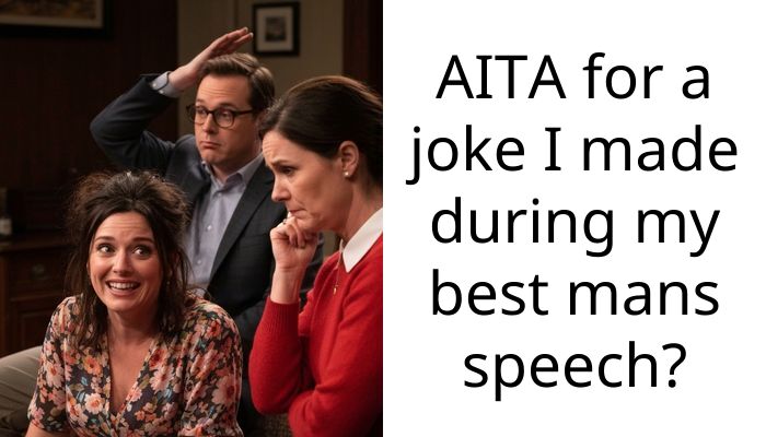 AITA for a joke I made during my best mans sp*ech?