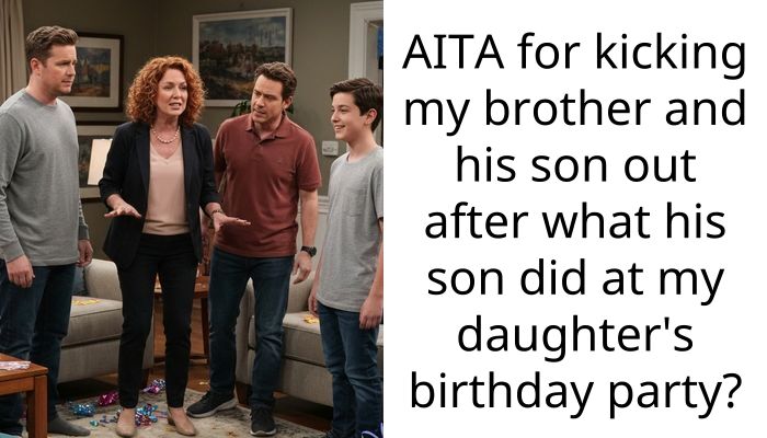 AITA for kicking my brother and his son out after what his son did at my daughter’s birthday party?