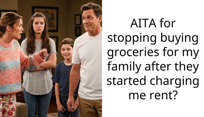 AITA for stopping buying groceries for my family after they started charging me rent?