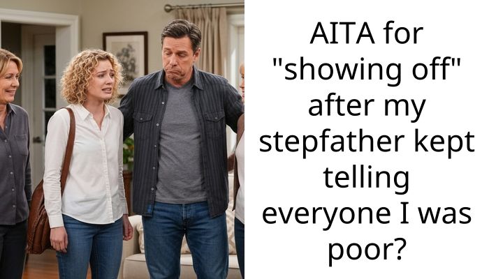 AITA for “showing off” after my stepfather kept telling everyone I was poor?