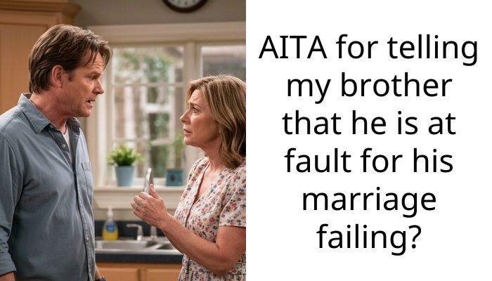 AITA for telling my brother that he is at fault for his marriage failing?