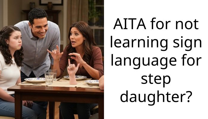 AITA for not learning sign language for step daughter?