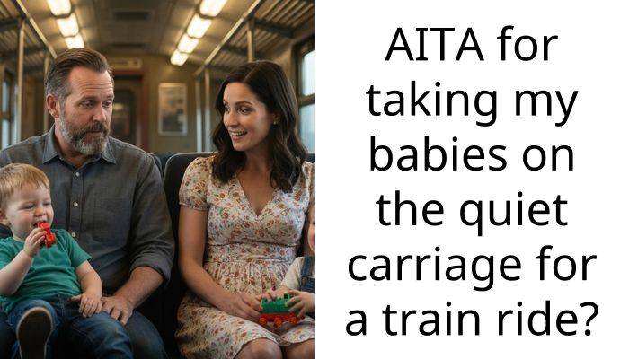 AITA for taking my babies on the quiet carriage for a train ride?