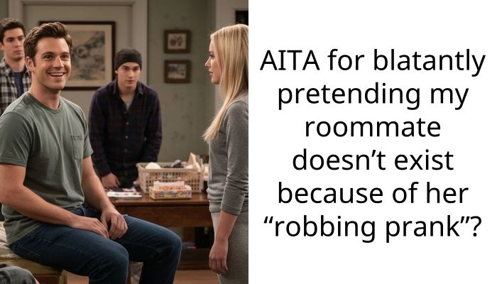 AITA for blatantly pretending my roommate doesn’t exist because of her “robbing prank”?