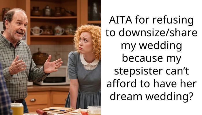 AITA for refusing to downsize/share my wedding because my stepsister can’t afford to have her dream wedding?