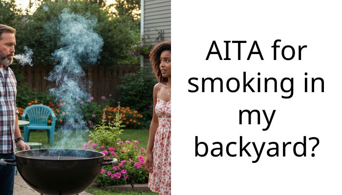 AITA for smoking in my backyard?