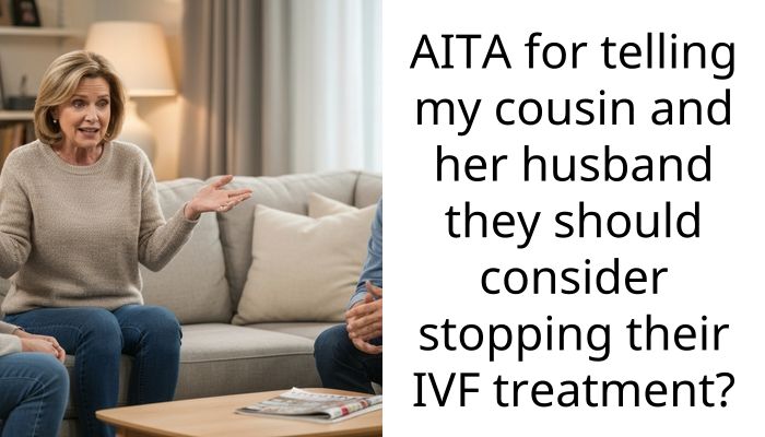 AITA for telling my cousin and her husband they should consider stopping their IVF treatment?