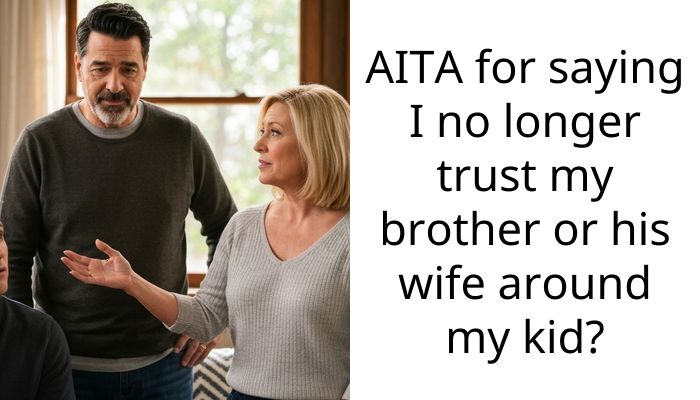 AITA for saying I no longer trust my brother or his wife around my kid?