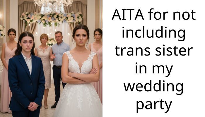 AITA for not including trans sister in my wedding party
