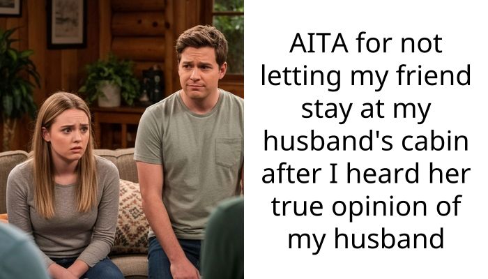 AITA for not letting my friend stay at my husband’s cabin after I heard her true opinion of my husband
