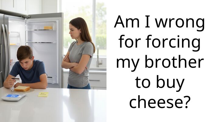 Am I wrong for forcing my brother to buy cheese?