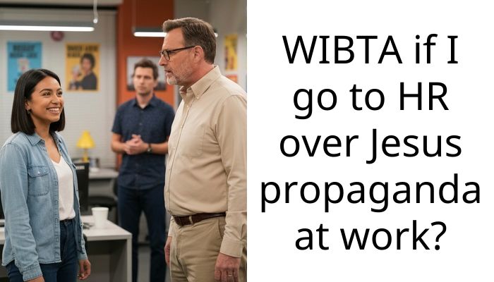 WIBTA if I go to HR over Jesus propaganda at work?