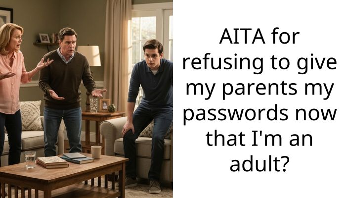 AITA for refusing to give my parents my pa*swords now that I’m an adult?