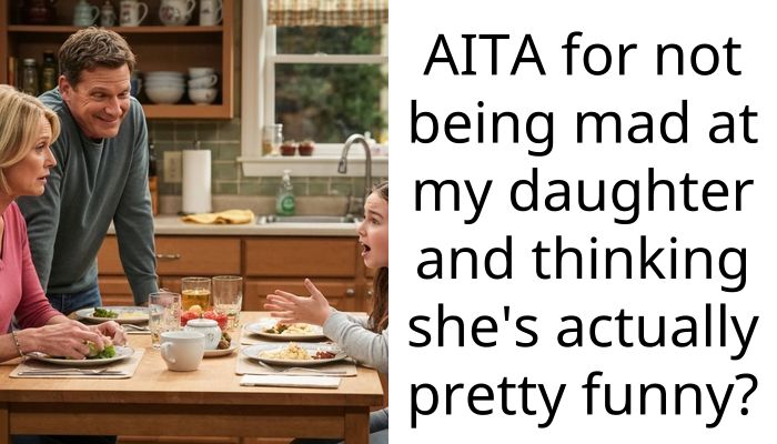 AITA for not being mad at my daughter and thinking she’s actually pretty funny?