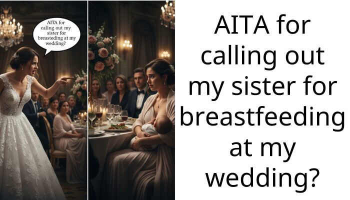 AITA for calling out my sister for b***stfeeding at my wedding?