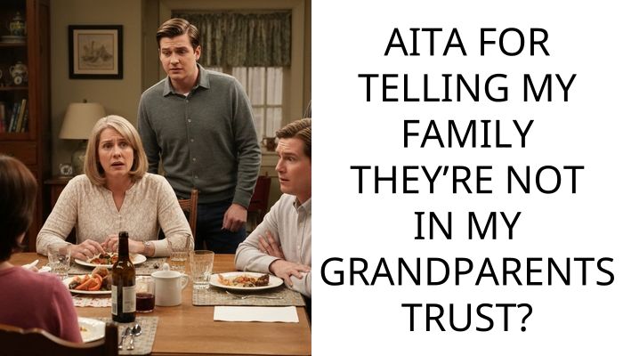 AITA FOR TELLING MY FAMILY THEY’RE NOT IN MY GRANDPARENTS TRUST?