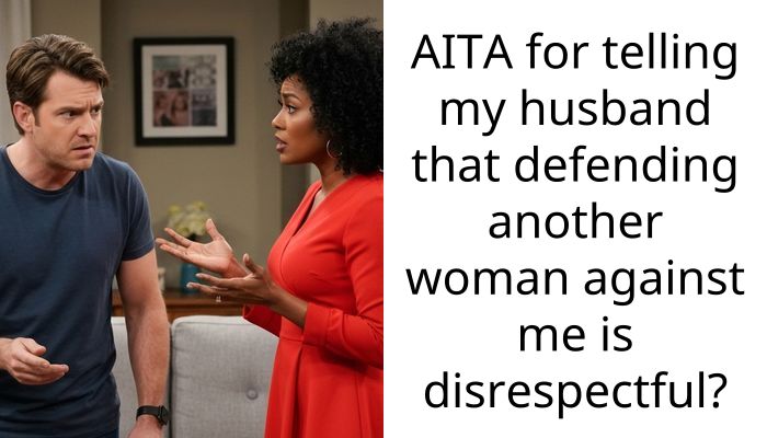 AITA for telling my husband that defending another woman against me is disrespectful?