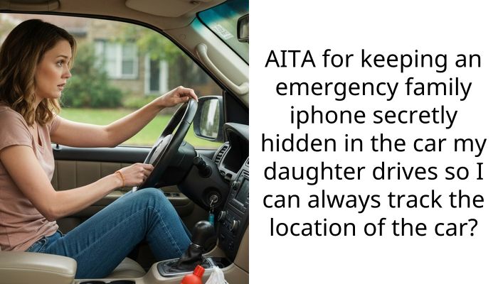 AITA for keeping an emergency family iphone secretly hidden in the car my daughter drives so I can always track the location of the car?