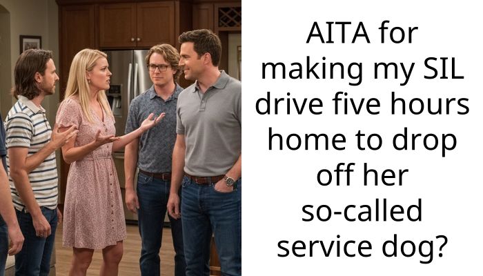 Drama Starts As Man Makes His SIL Take Back Her “Poorly Behaved Service Dog” Who She Brought To A Family Event