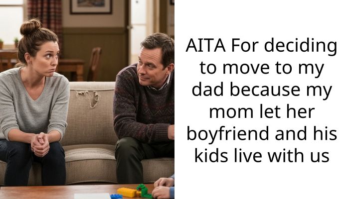 AITA For deciding to move to my dad because my mom let her boyfriend and his kids live with us