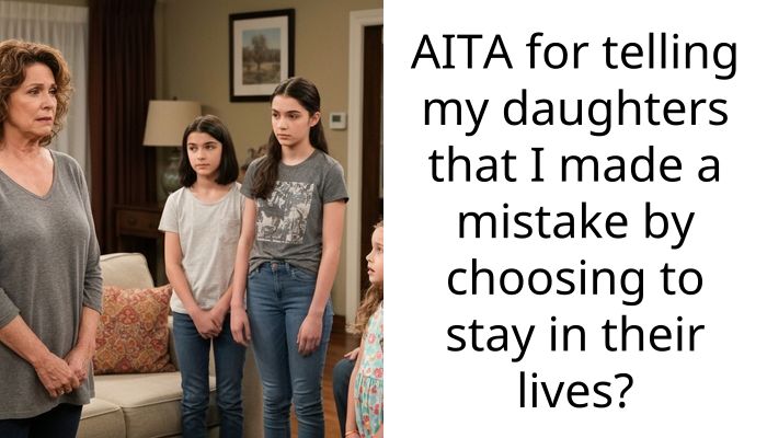 AITA for telling my daughters that I made a mistake by choosing to stay in their lives?