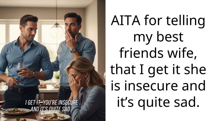 AITA for telling my best friends wife, that I get it she is insecure and it’s quite sad.