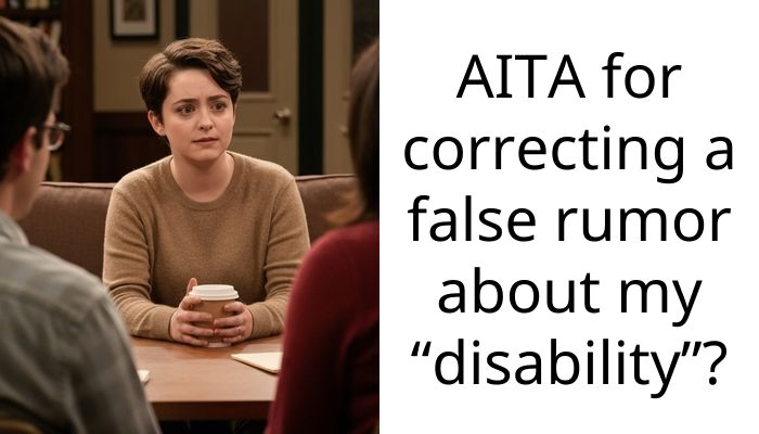 AITA for correcting a false rumor about my “disability”?