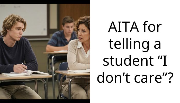 AITA for telling a student “I don’t care”?