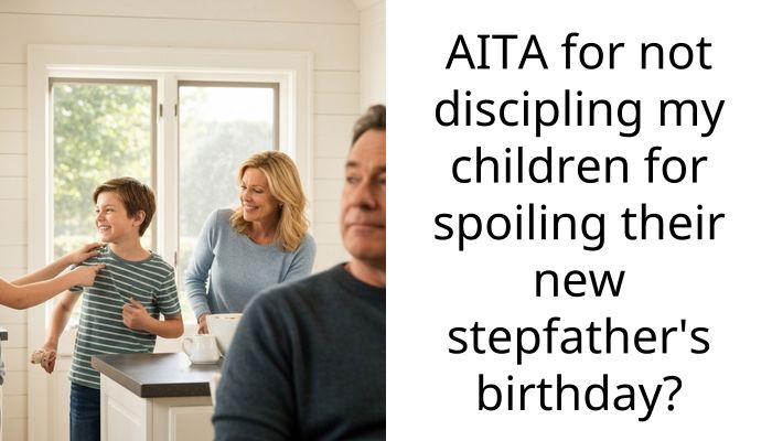AITA for not discipling my children for spoiling their new stepfather’s birthday?