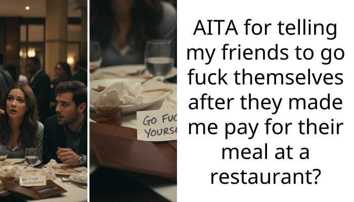 AITA for telling my friends to go f**k themselves after they made me pay for their meal at a restaurant?