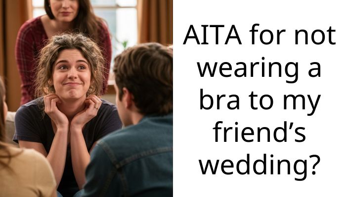 AITA for not wearing a bra to my friend’s wedding?