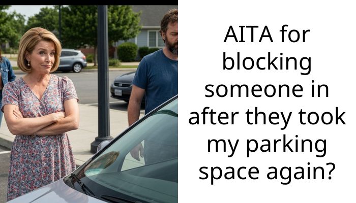 AITA for blocking someone in after they took my parking space again?