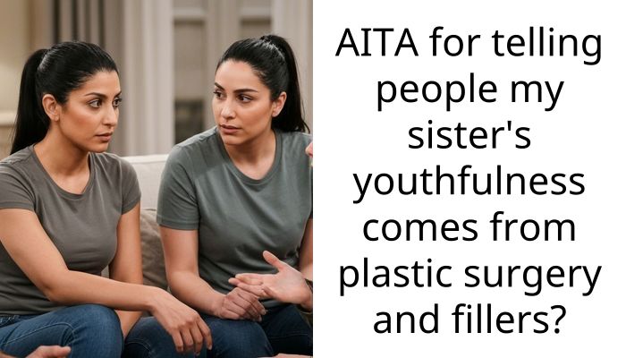 AITA for telling people my sister’s youthfulness comes from plastic surgery and fillers?