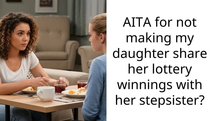 AITA for not making my daughter share her lottery winnings with her stepsister?