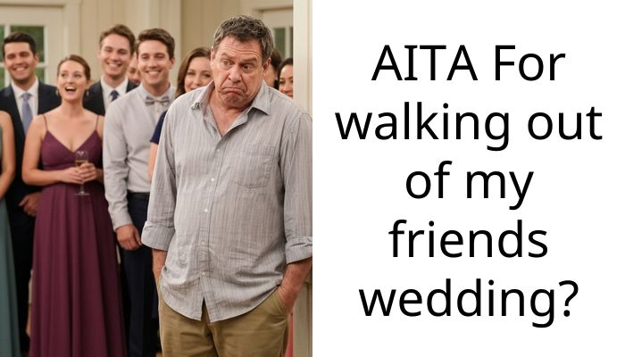 AITA For walking out of my friends wedding?