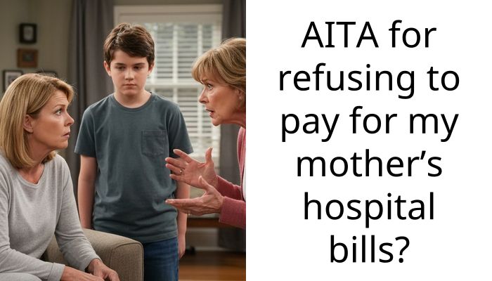 AITA for refusing to pay for my mother’s hospital bills?