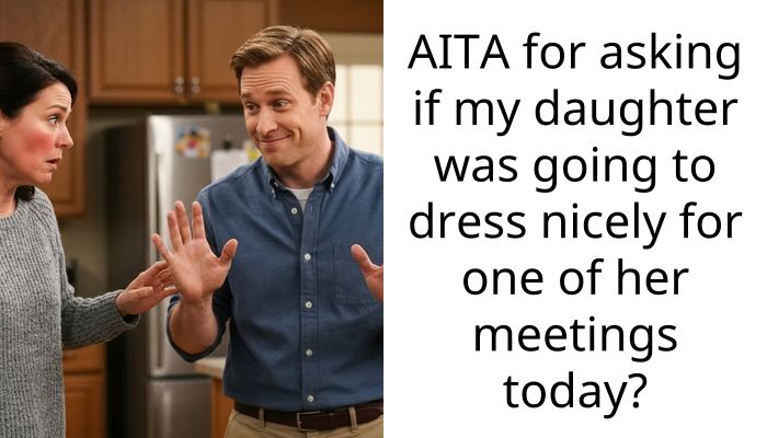 AITA for asking if my daughter was going to dress nicely for one of her meetings today?