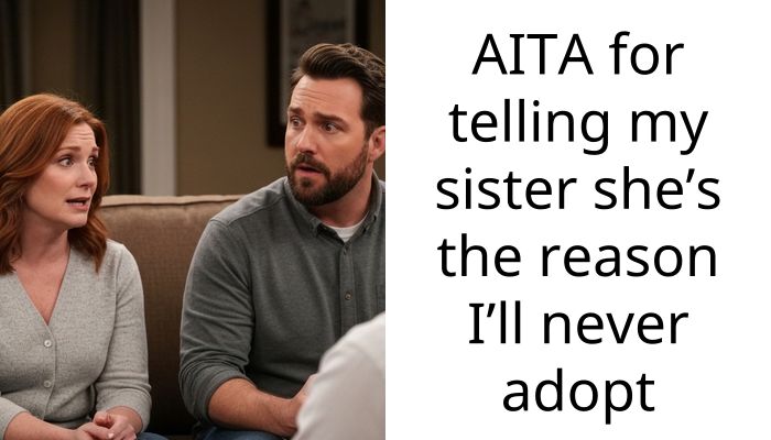 AITA for telling my sister she’s the reason I’ll never adopt
