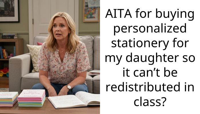 AITA for buying personalized stationery for my daughter so it can’t be redistributed in cla*s?