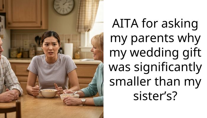 AITA for asking my parents why my wedding gift was significantly smaller than my sister’s?