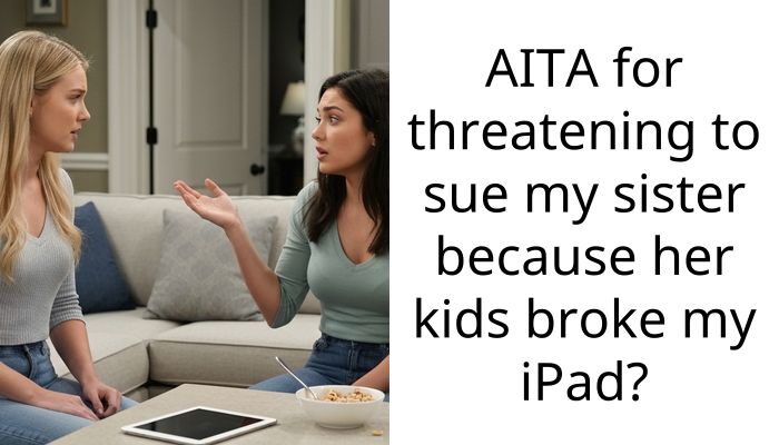 AITA for threatening to sue my sister because her kids broke my iPad?